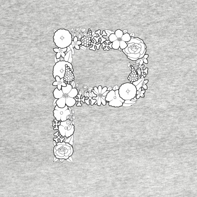 Floral Letter P by Litedawn